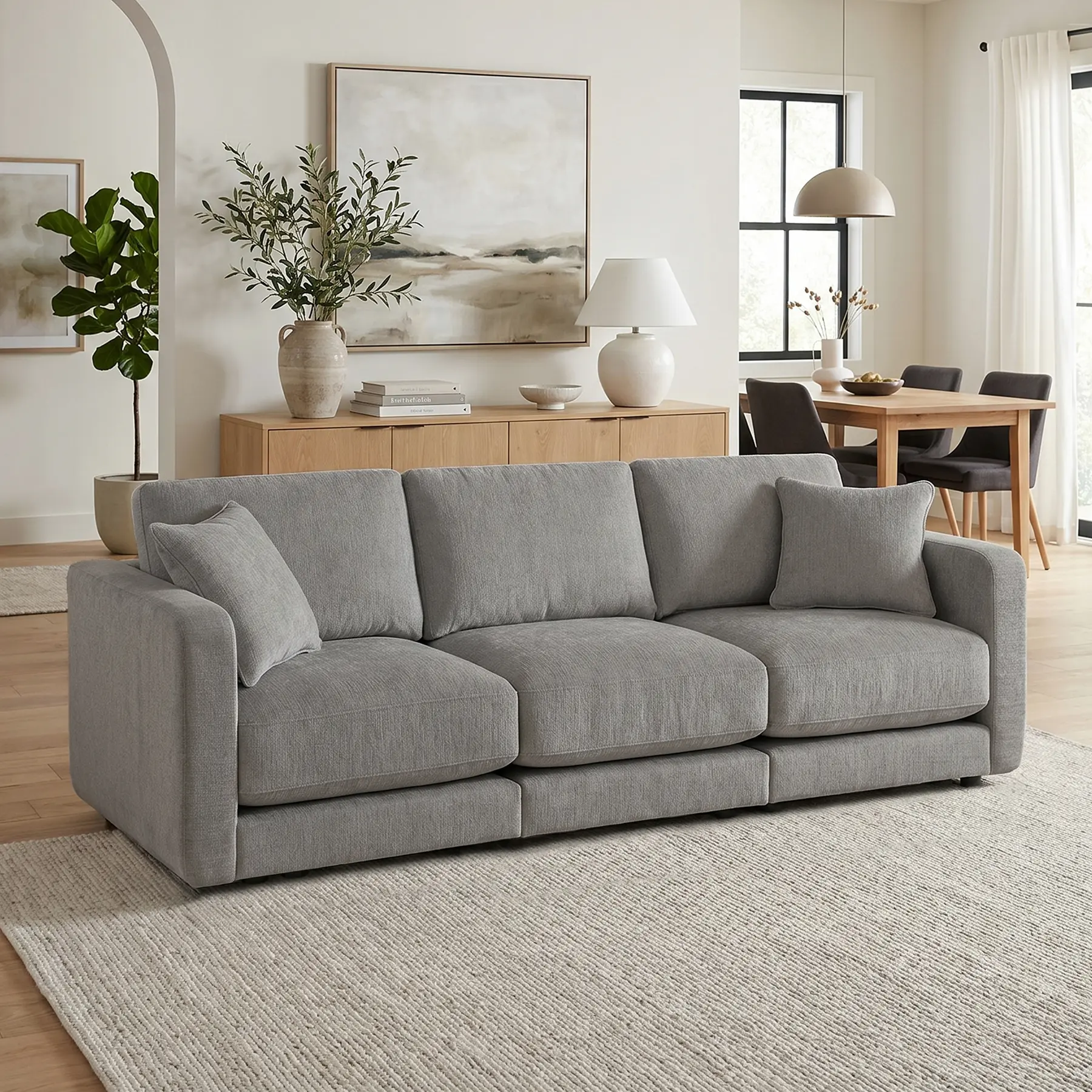 Modular Sofa - Grey in a living room